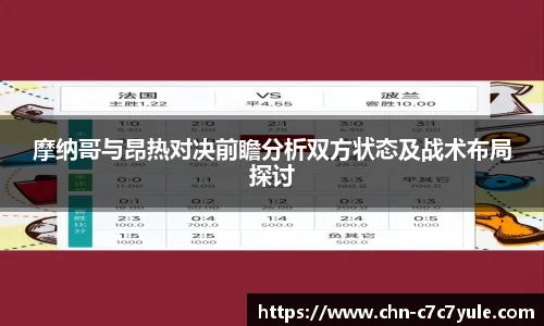 摩纳哥与昂热对决前瞻分析双方状态及战术布局探讨
